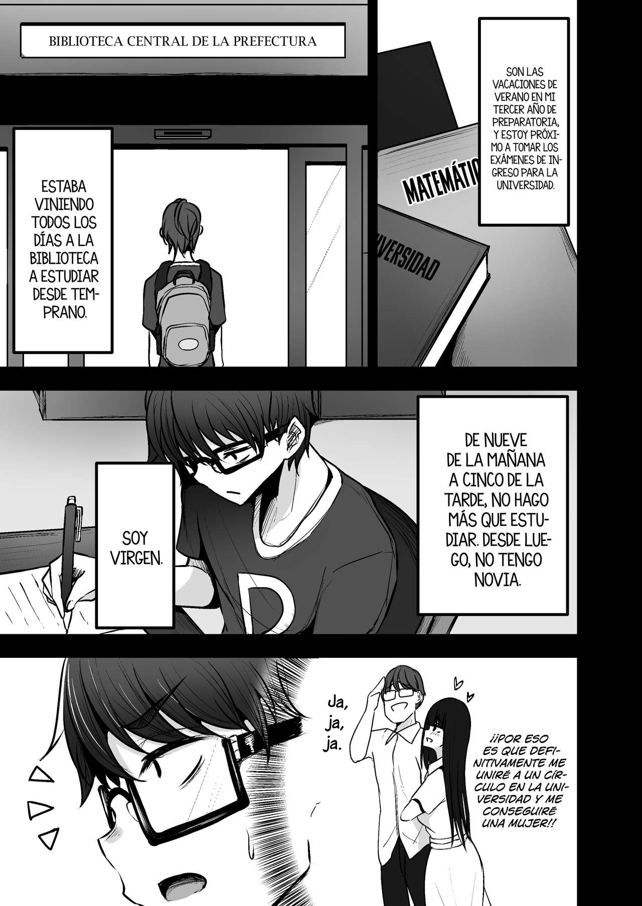 Toshokan de Benkyou Shiteitara Itsumo Kuru Gal JK ni... page 4 full