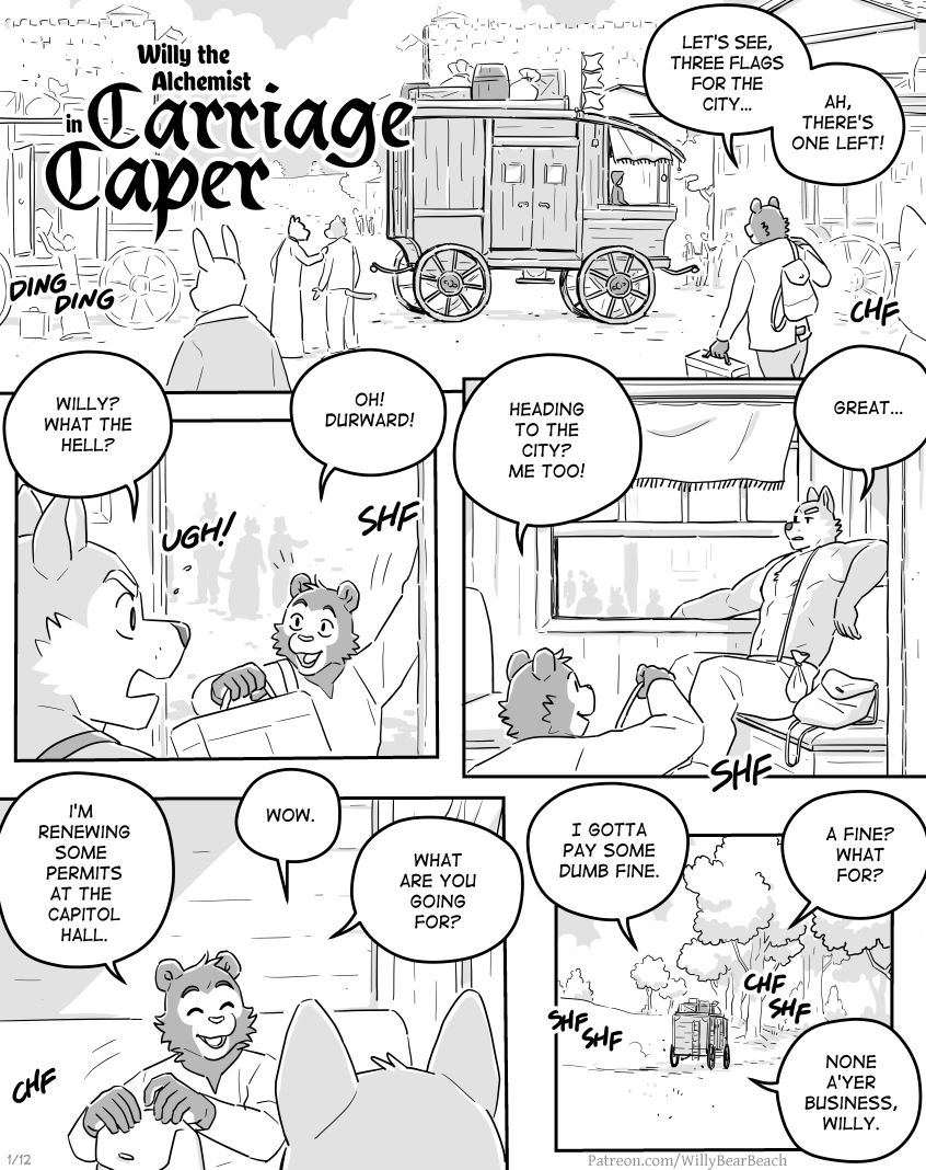 Willy the Alchemist in Carriage Caper page 1 full