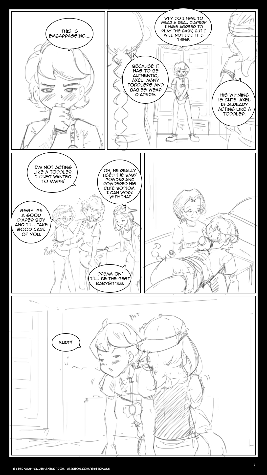 Commission: Best babysitter page 1 full