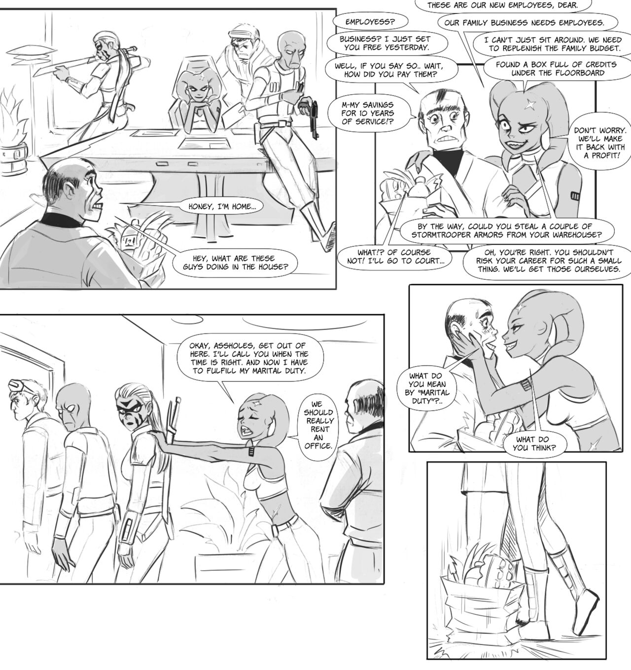 Ugly Stormtrooper and Twi'lek Slave page 9 full