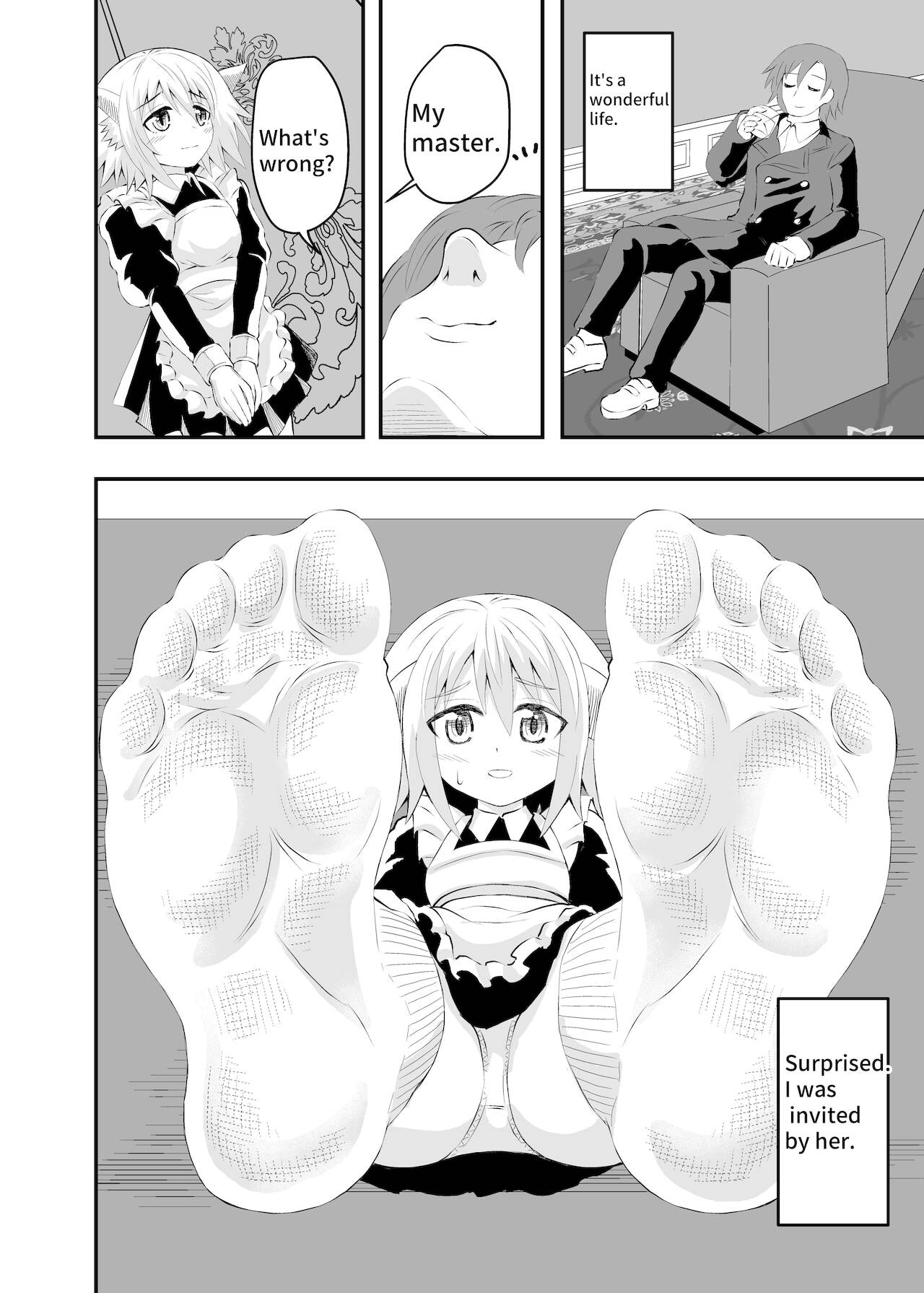 Isekai-Butler Foot Fetish Story 2 page 4 full