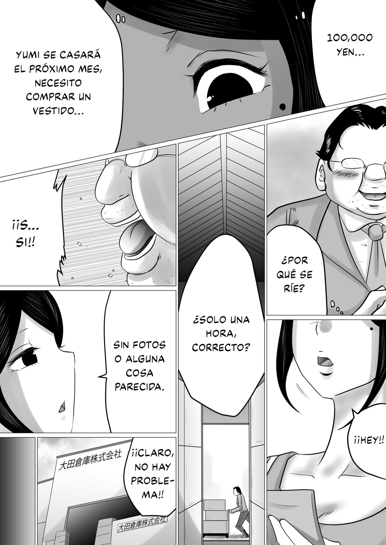 Menkui Kouman Tsuma ga Partsaki no Kimobuta Joushi ni Otosareta Keii | Esposa Arrogante que odia a los hombres feos se enamora de su feo jefe. page 10 full