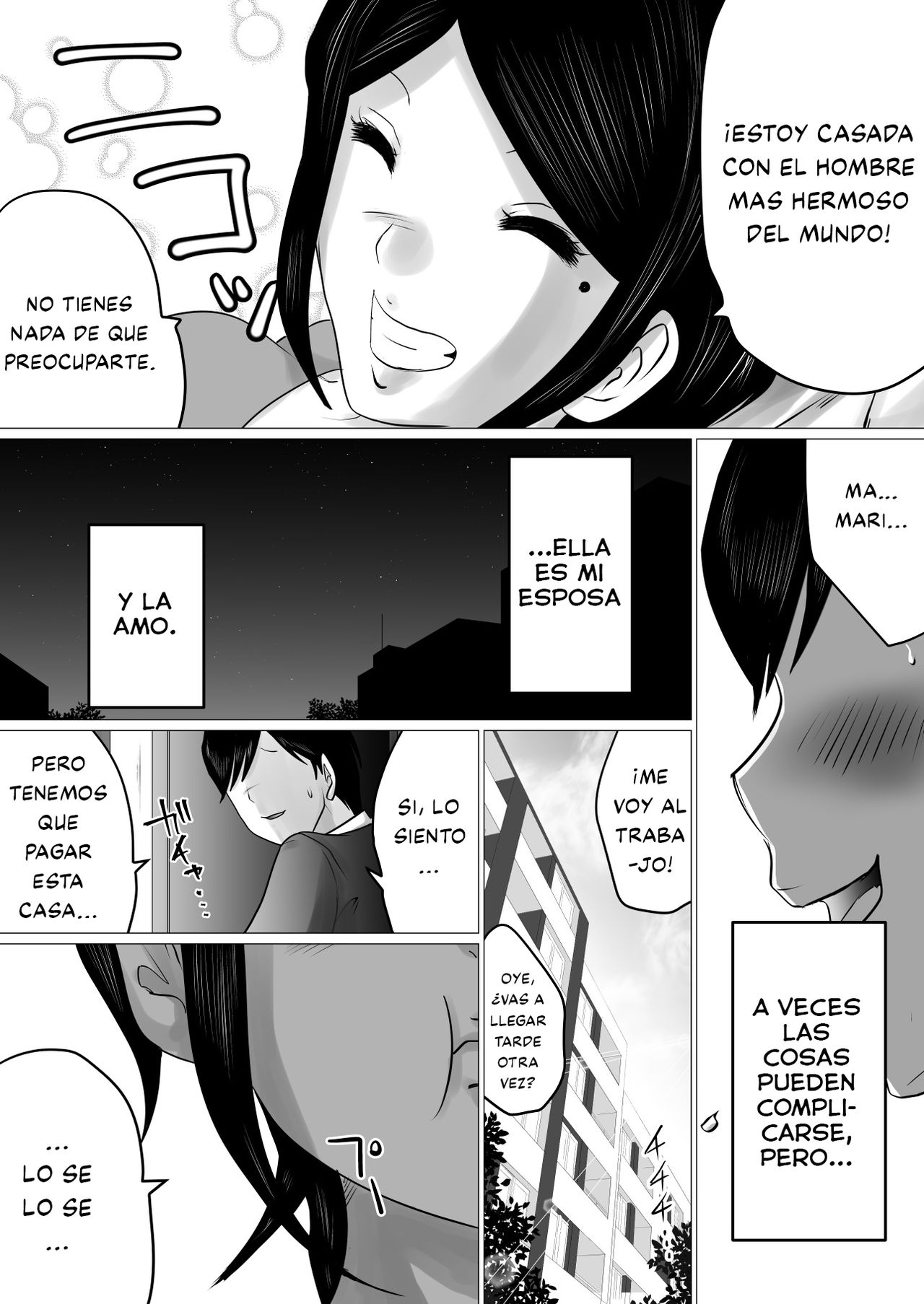 Menkui Kouman Tsuma ga Partsaki no Kimobuta Joushi ni Otosareta Keii | Esposa Arrogante que odia a los hombres feos se enamora de su feo jefe. page 4 full