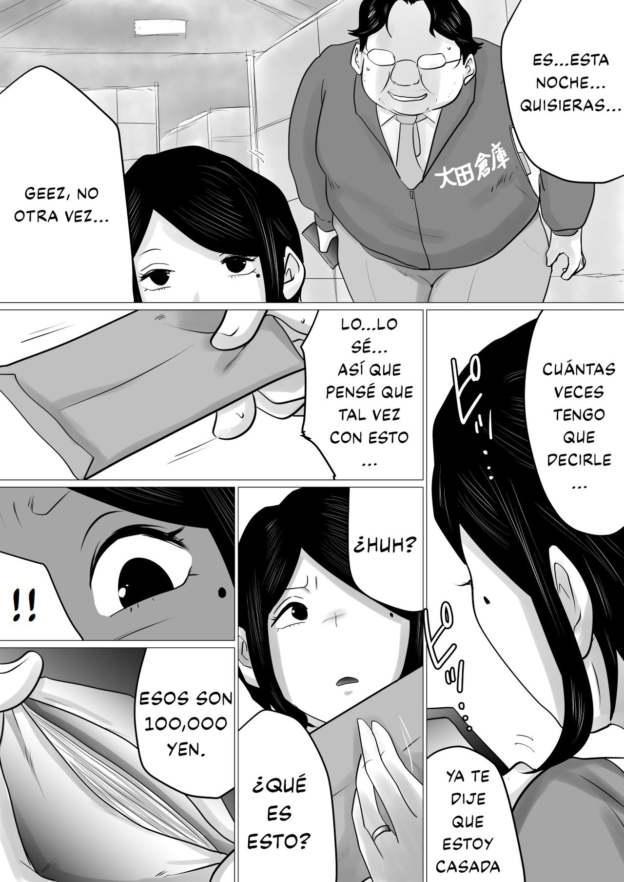 Menkui Kouman Tsuma ga Partsaki no Kimobuta Joushi ni Otosareta Keii | Esposa Arrogante que odia a los hombres feos se enamora de su feo jefe. page 7 full