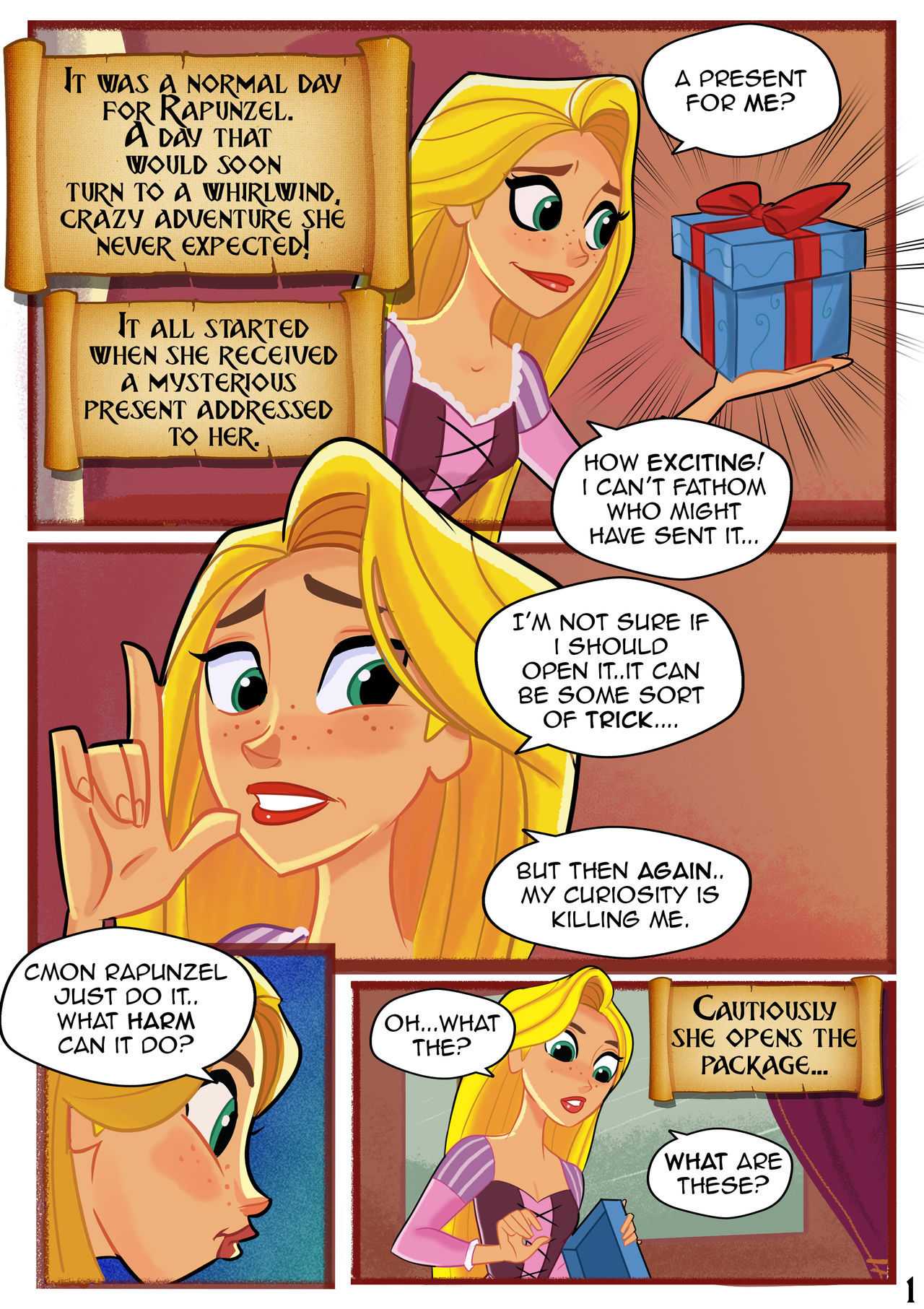 Tangled Comic page 1 full