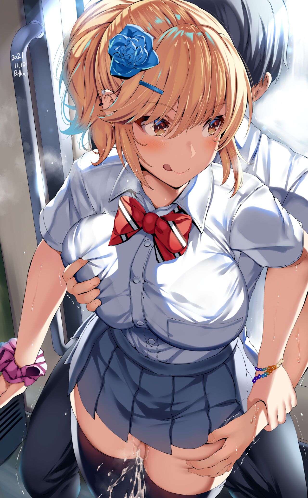 金髪ギャル姉ふとももコキ page 3 full
