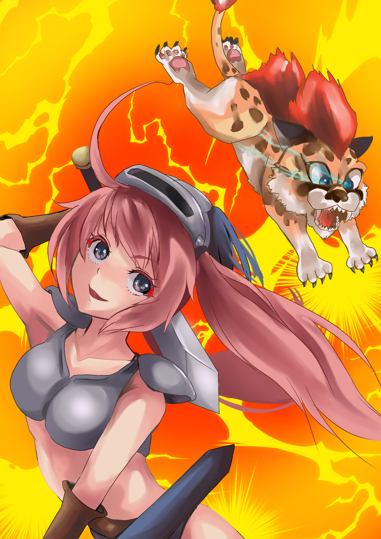 ナイトとベビーパンサーの連携プレー魔物と魔獣に対して無力の村人達 page 6 full