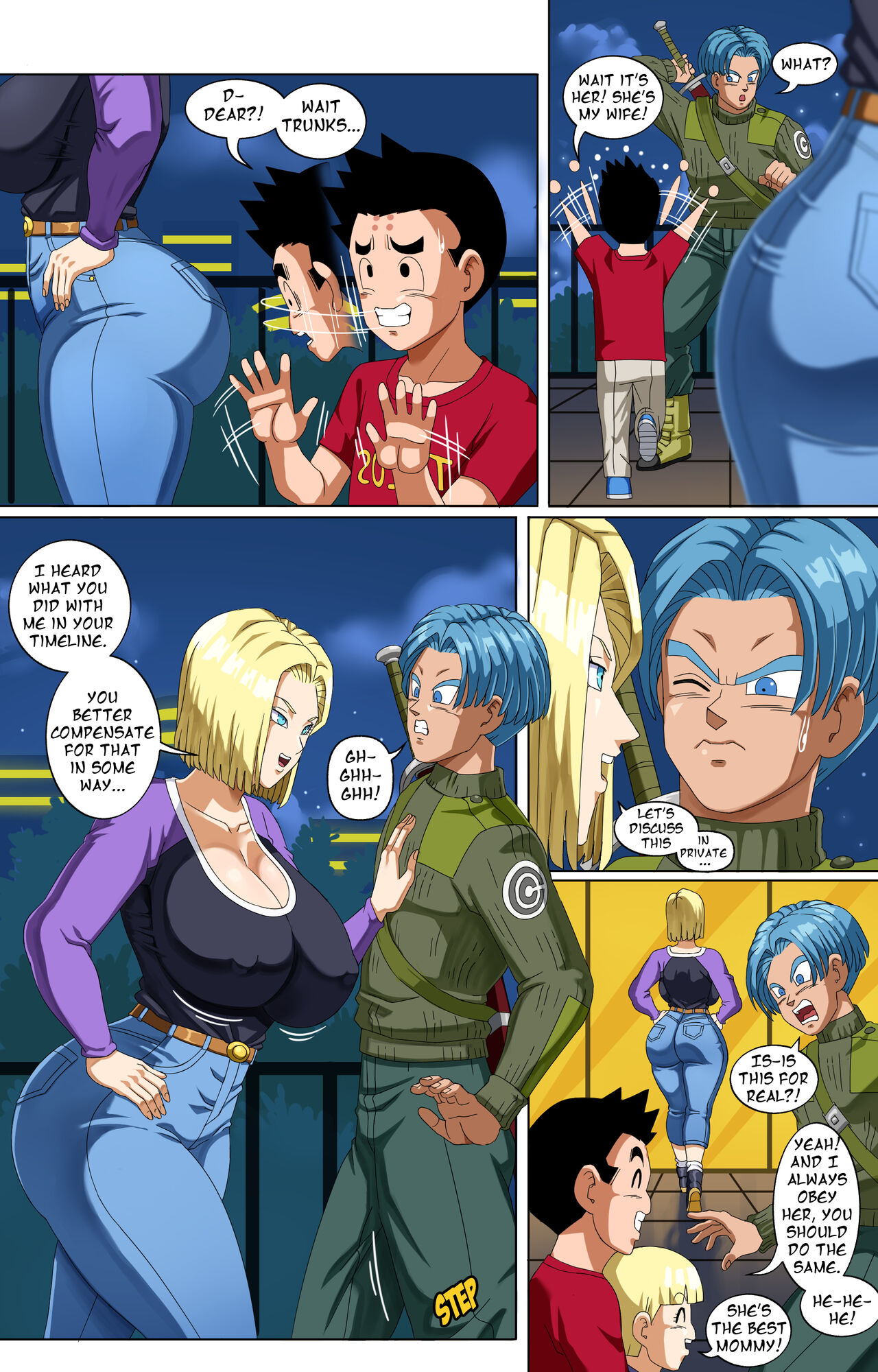 Android 18 and Trunks page 2 full