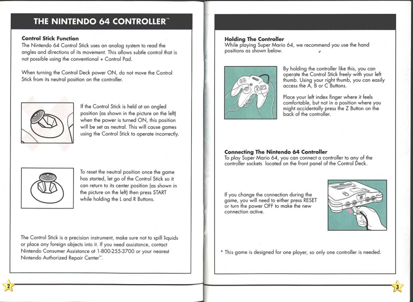 Mario 64 Manual page 3 full