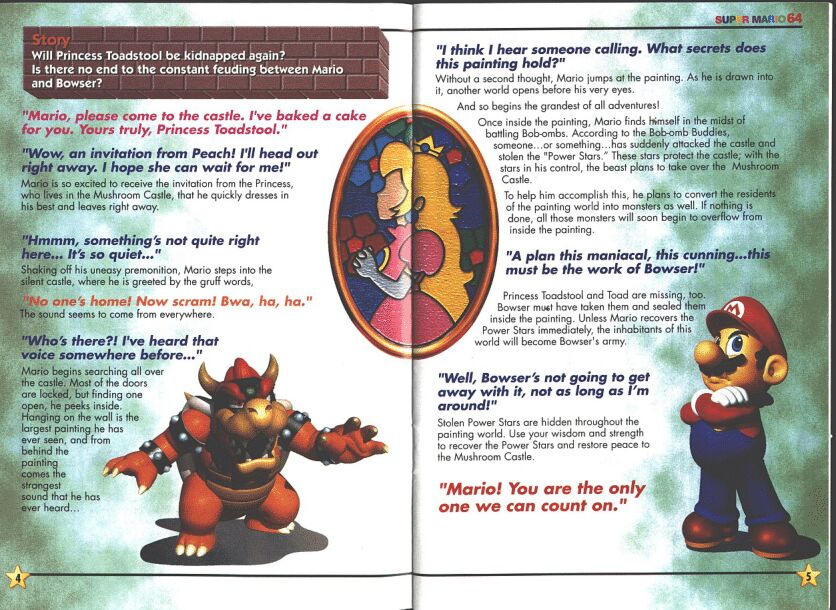 Mario 64 Manual page 4 full