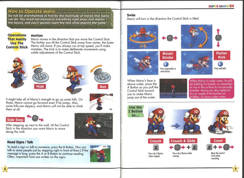 Mario 64 Manual page 6 full