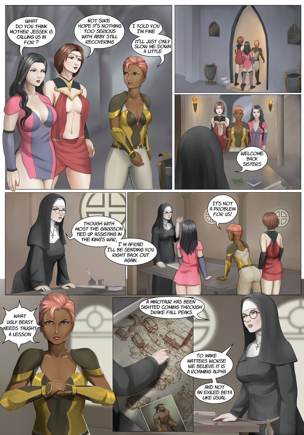 Bronze Cross Nuns: Nun And Bull page 2 full