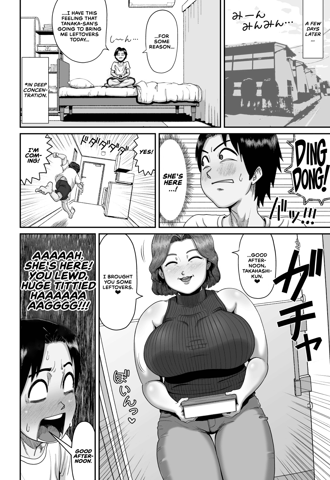 Bakunyuu Hitozuma Jukujo no Ecchi na Osusowake | An Extremely Busty Married MILF's Sexual Sharing page 9 full