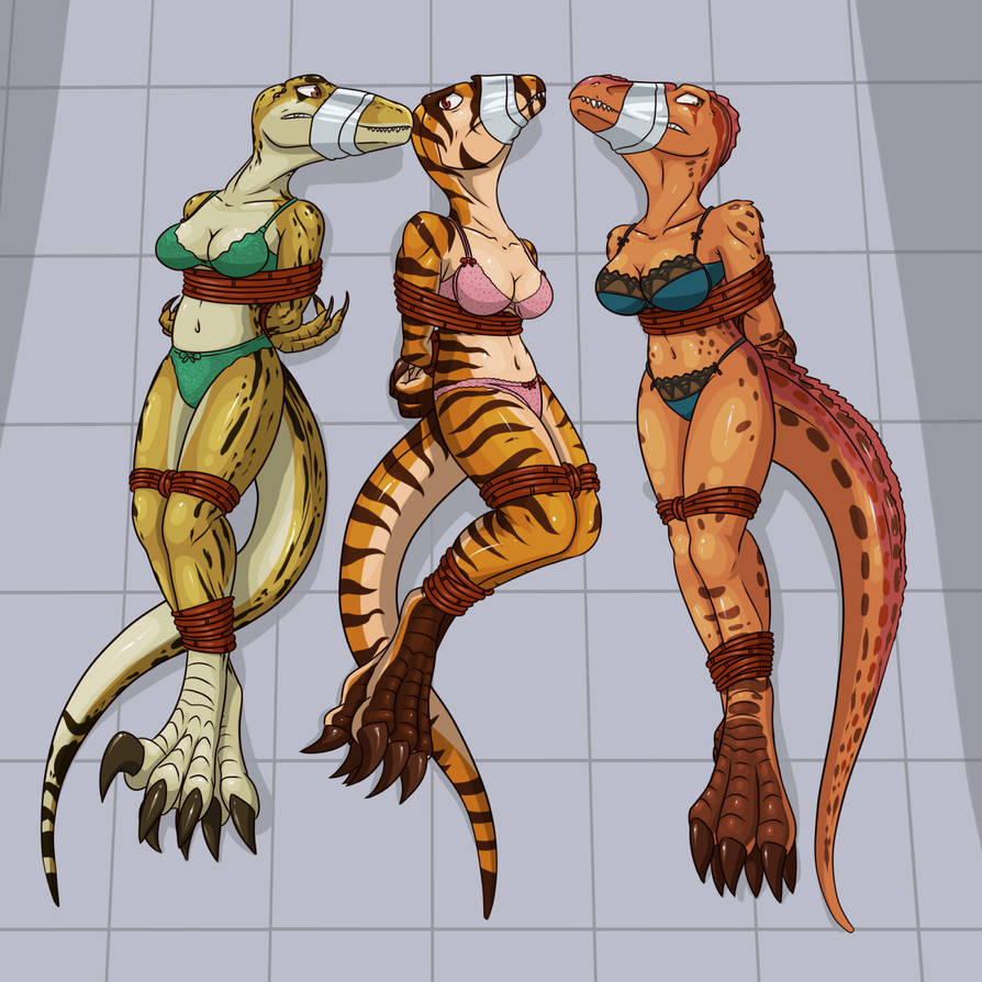 Dinosaur Bondage Collection page 5 full
