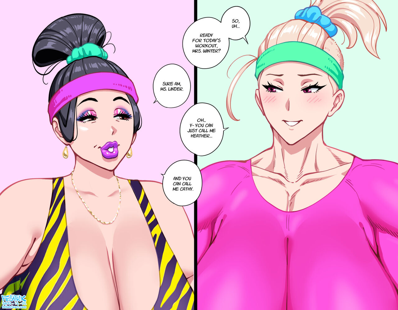 Catherine & Heather - Amazon Squats page 1 full