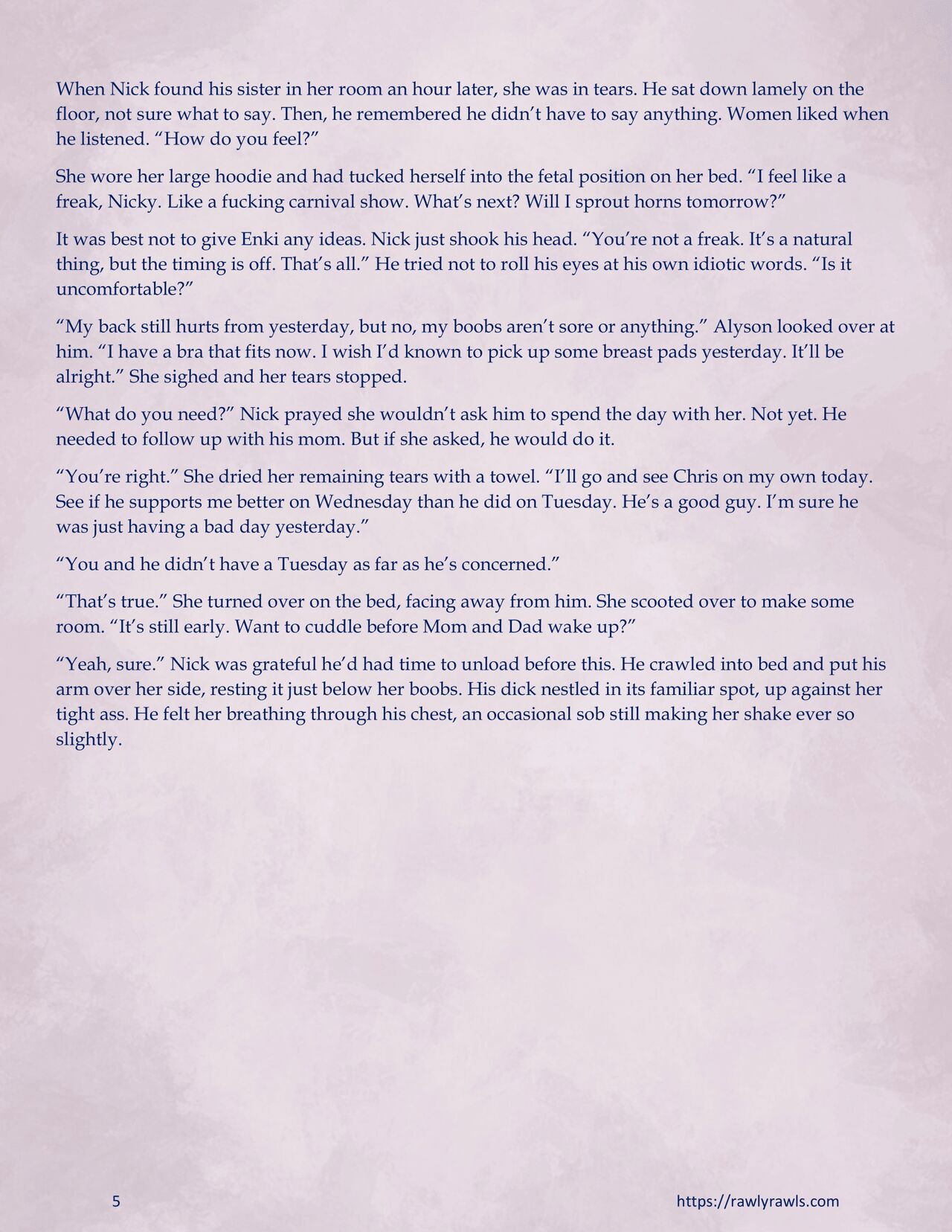 Enki's Puzzle Chapter 9: Rawly Rawls Fiction page 5 full