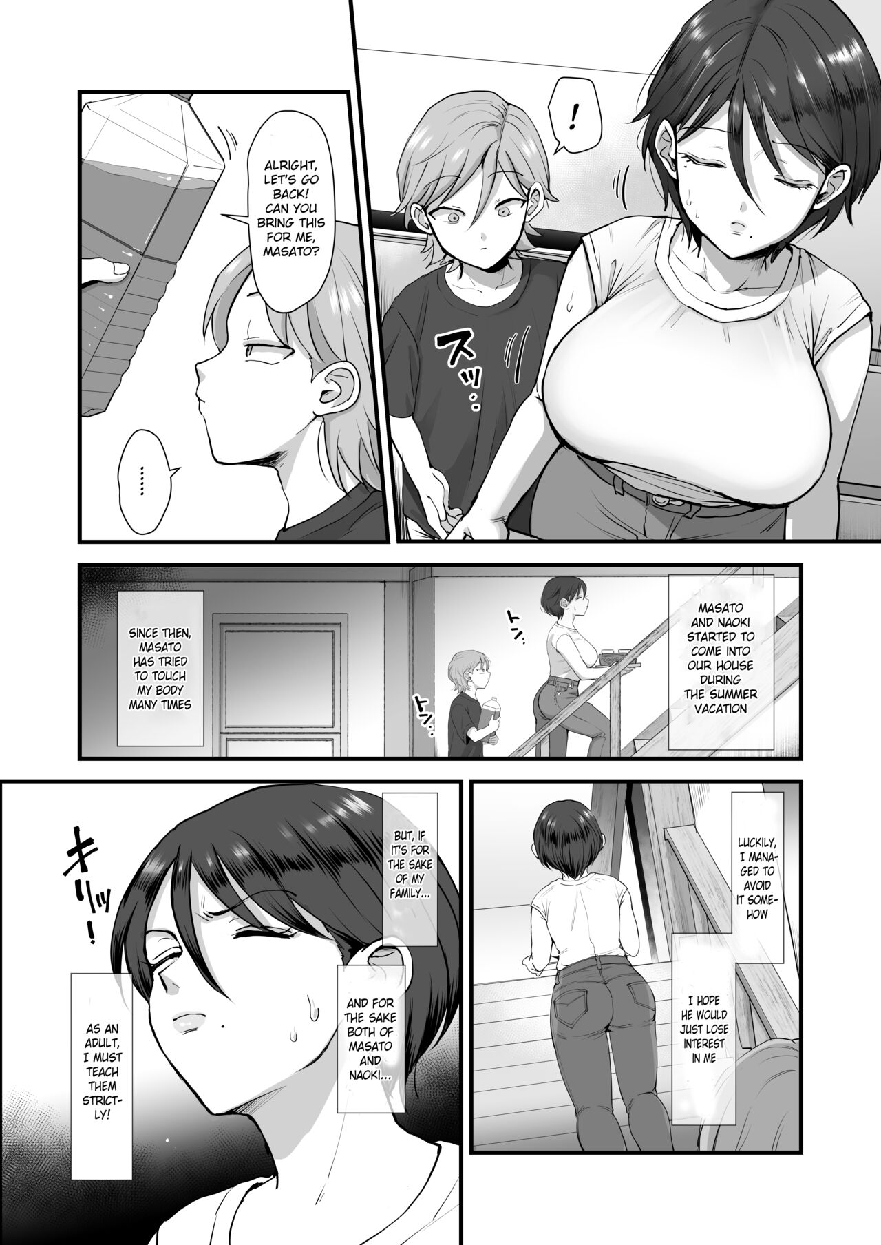 Zoku Hosome Ottori Kyonyuu Mama -A Narrow-Eyed Gentle Big-Breasted Mama 2 page 3 full