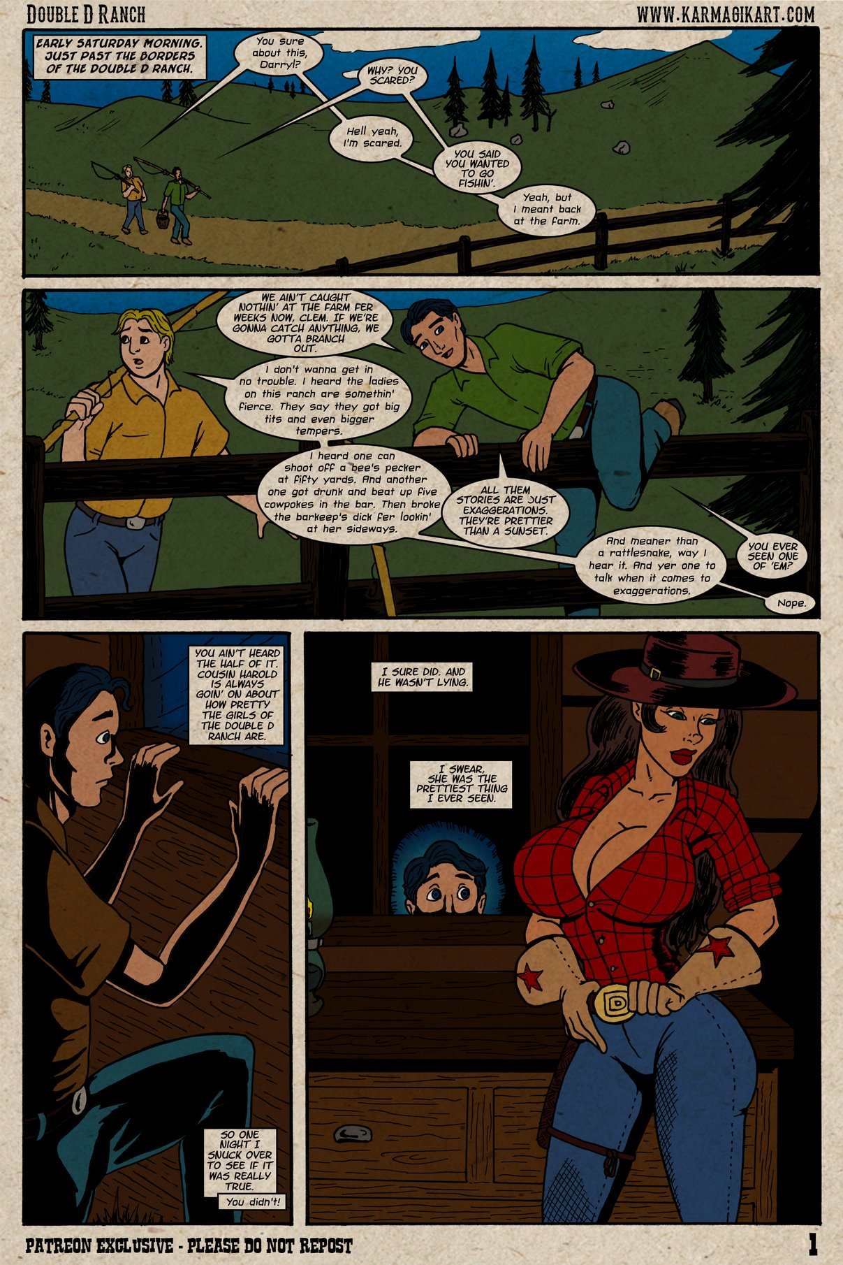 Double D Ranch 1 – Gone Fishin’ – Karmagik - colorized - english page 2 full