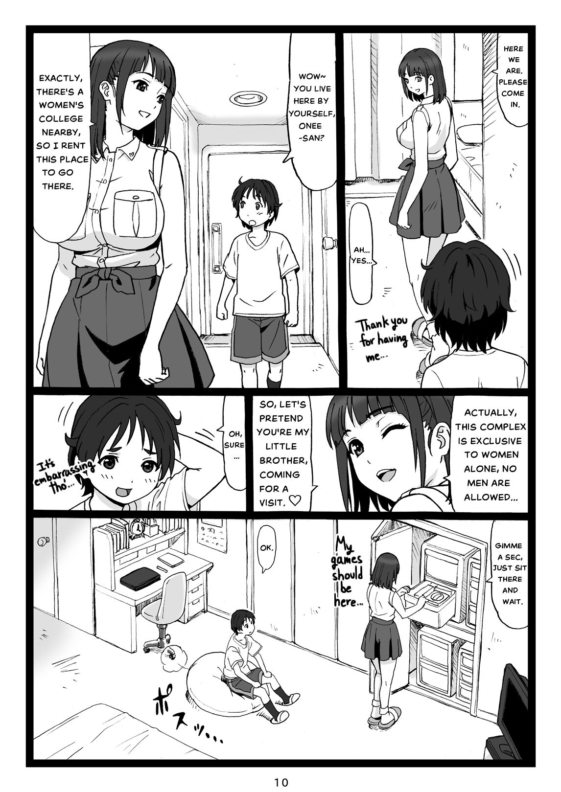 Kouen no Bench ni Suwatteru Kirei na Onee-san ga Boku ni "Ochinchin o Misete" to Itte Kuru no de... | A Pretty Onee-San, that's sitting on a Bench in the Park...suddenly says to Me: . Engl page 10 full