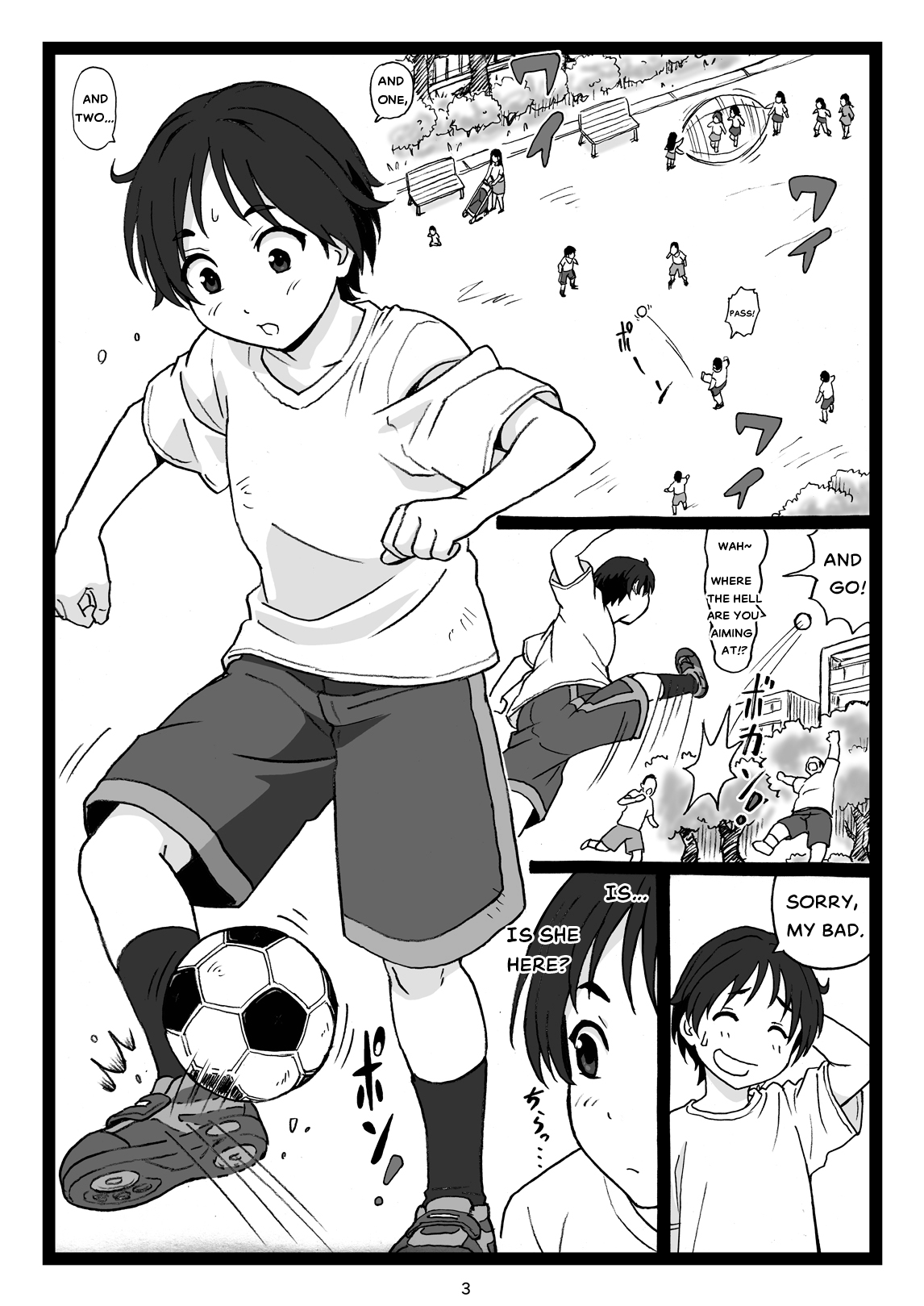 Kouen no Bench ni Suwatteru Kirei na Onee-san ga Boku ni "Ochinchin o Misete" to Itte Kuru no de... | A Pretty Onee-San, that's sitting on a Bench in the Park...suddenly says to Me: . Engl page 3 full