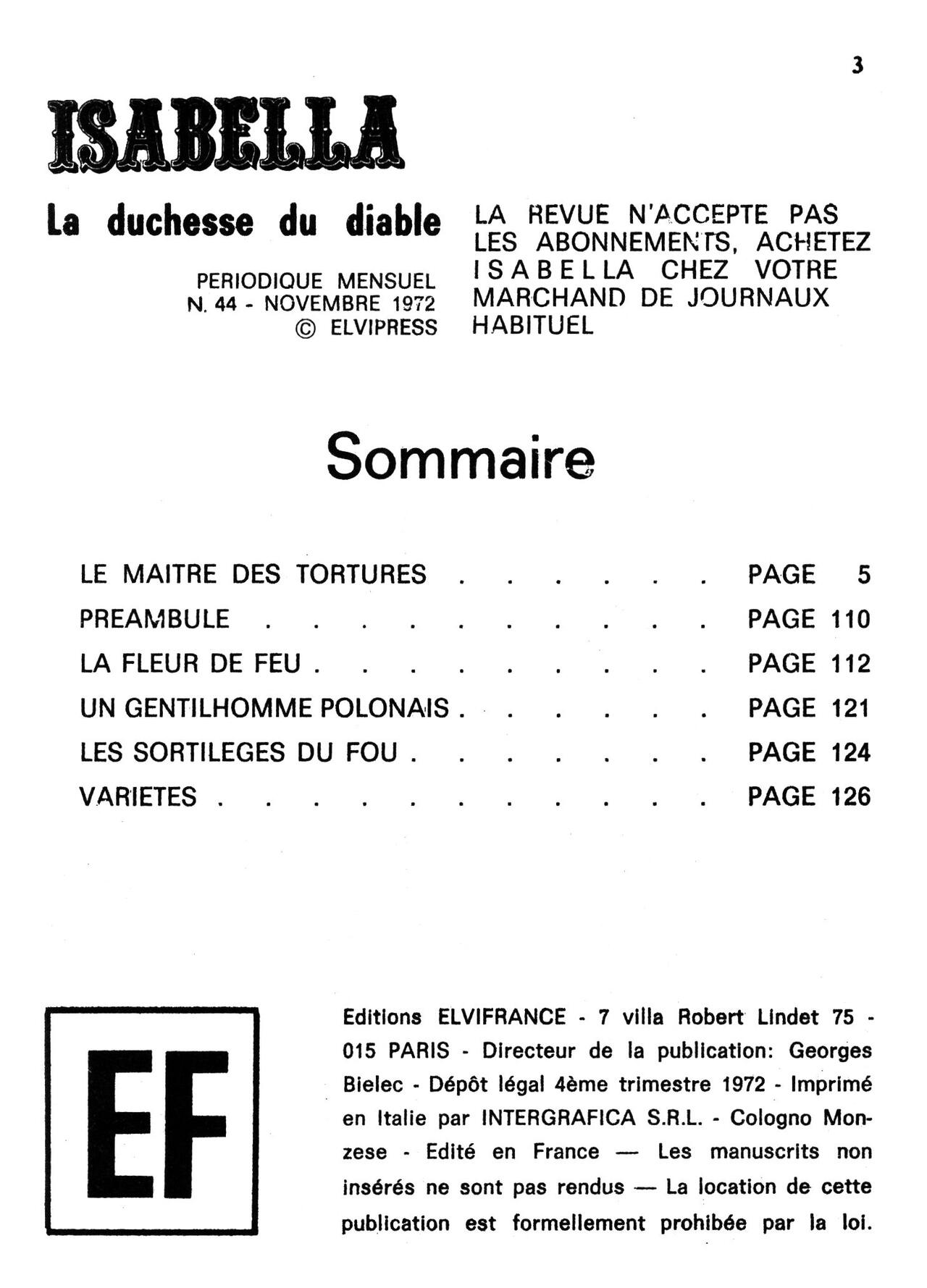 Isabella 044 - Le maître des Tortures page 3 full