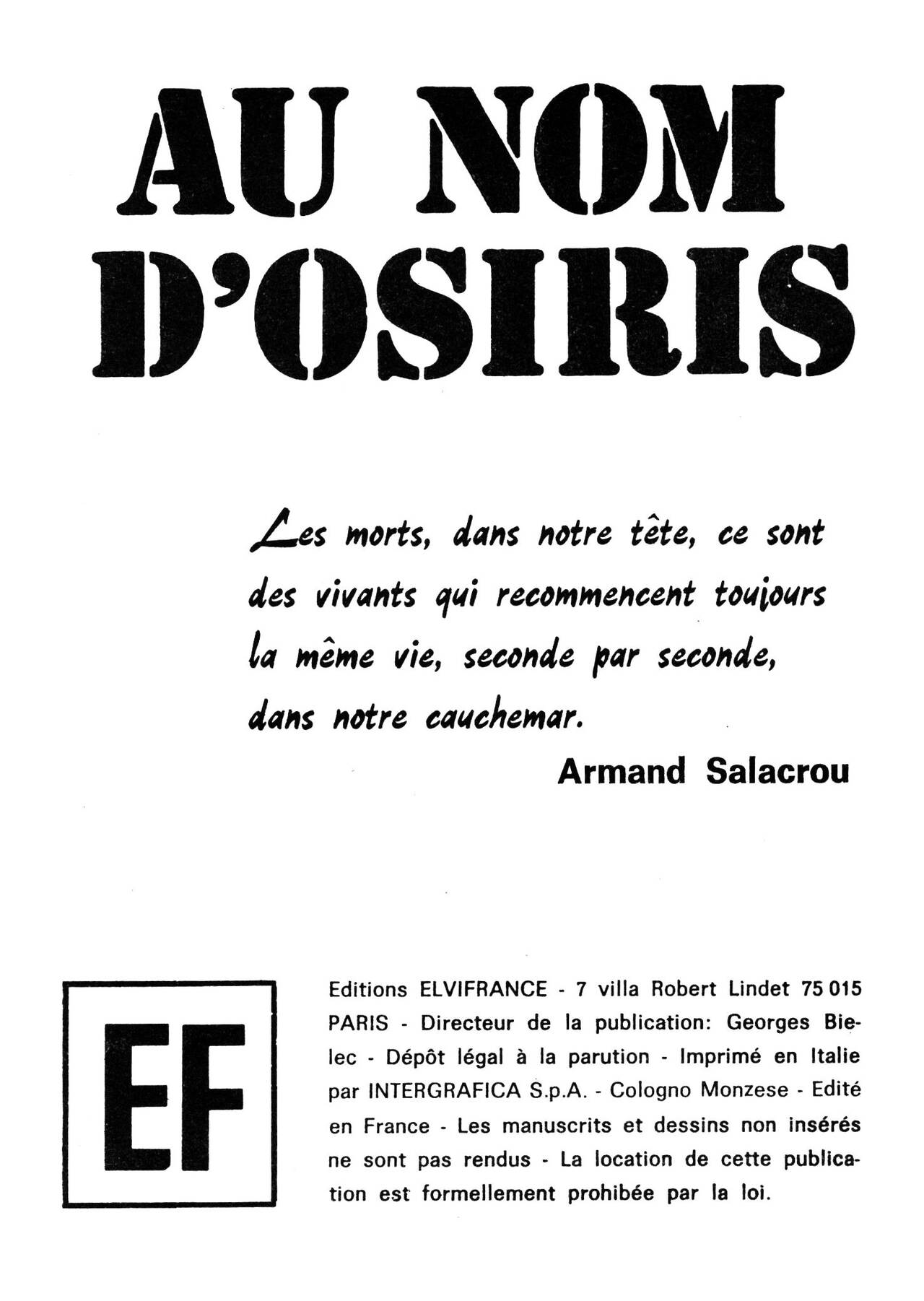 Série Rouge 008 - Au nom d'Osiris page 3 full